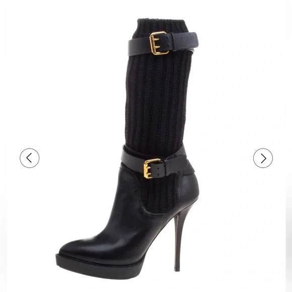 Gucci
Gucci Black Leather and Knitted Wool Lifford 37 - Picture 4 of 8